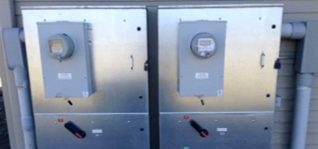 Commercial Electrical Services | Dual Electrical Meters for apartment complex